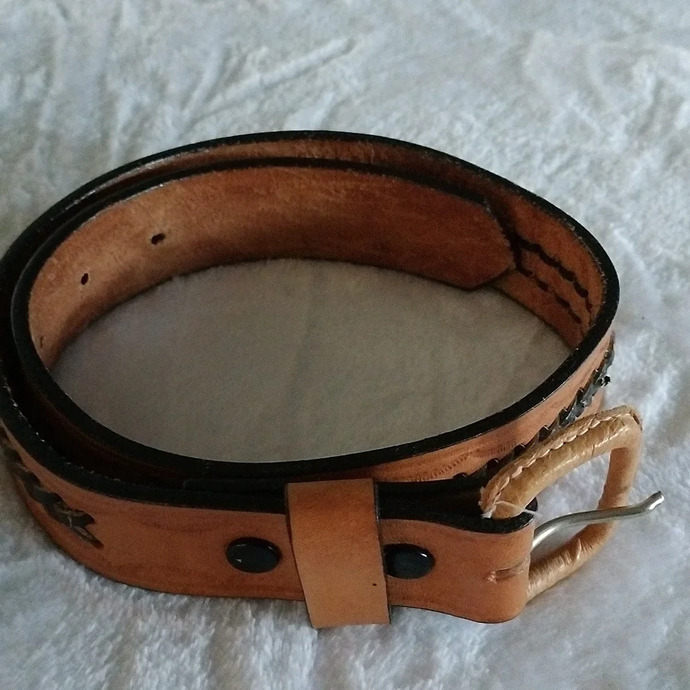 Leather belt